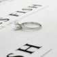Pre-Owned 14ct White Gold & CZ Dress Ring Size K