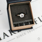Pre-Owned 14ct White Gold & CZ Dress Ring Size K