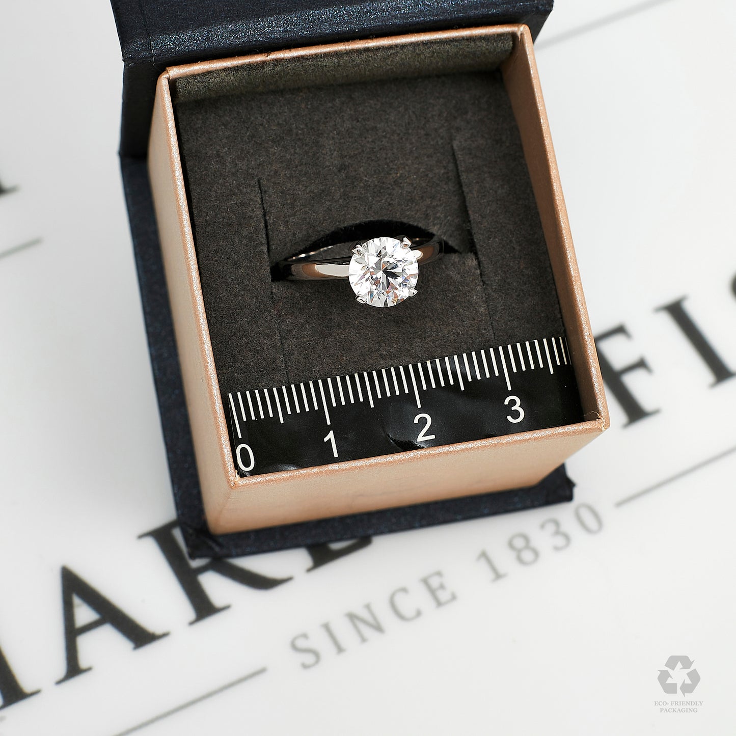 Pre-Owned 14ct White Gold & CZ Dress Ring Size K