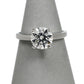 Pre-Owned 14ct White Gold & CZ Dress Ring Size K