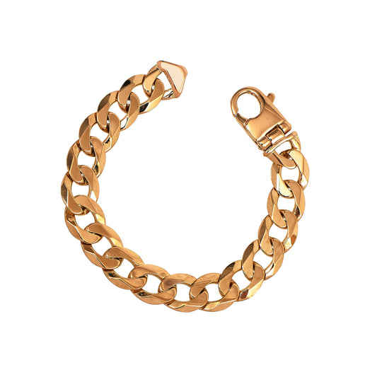 Pre-Owned 9ct Gold Curb Chain Bracelet 9 Inch