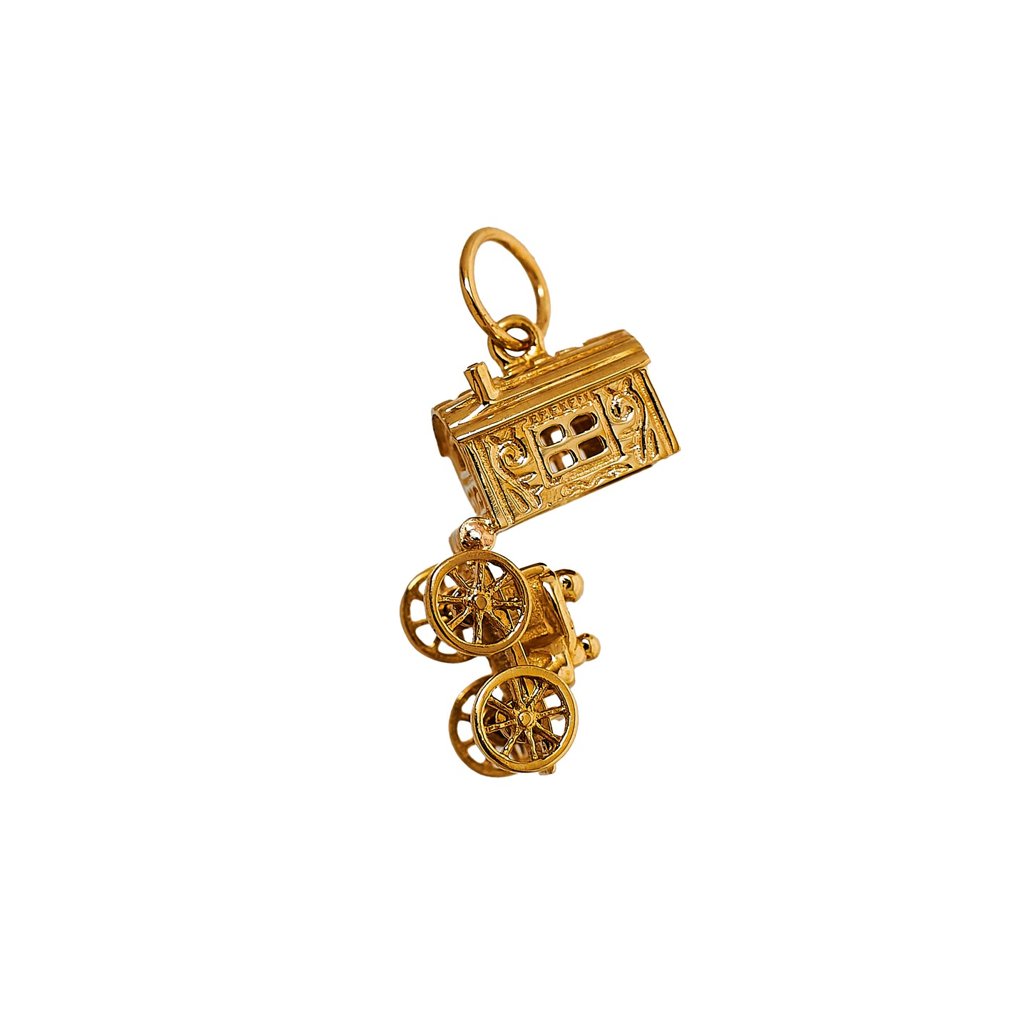 Pre-Owned 9ct Gold Gypsy Caravan & Fortune Teller Charm
