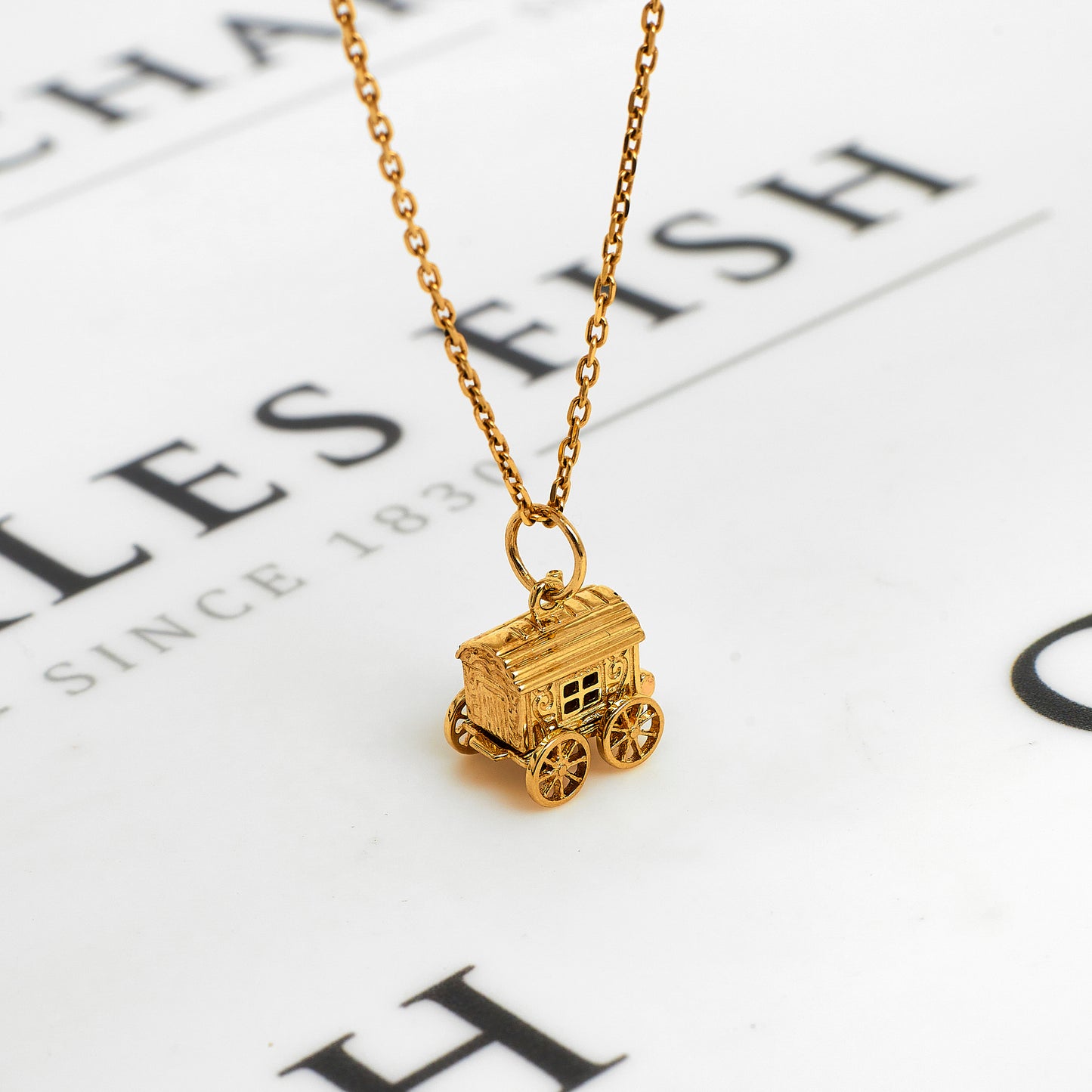 Pre-Owned 9ct Gold Gypsy Caravan & Fortune Teller Charm