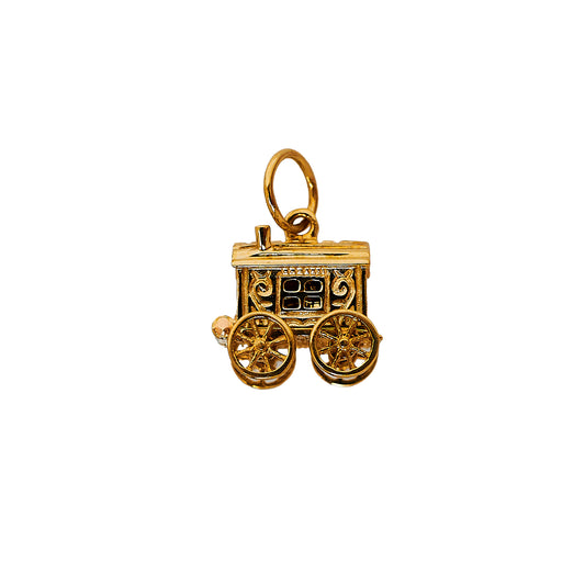 Pre-Owned 9ct Gold Gypsy Caravan & Fortune Teller Charm