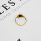 Pre-Owned 9ct Gold Onyx Child Signet Ring Size K