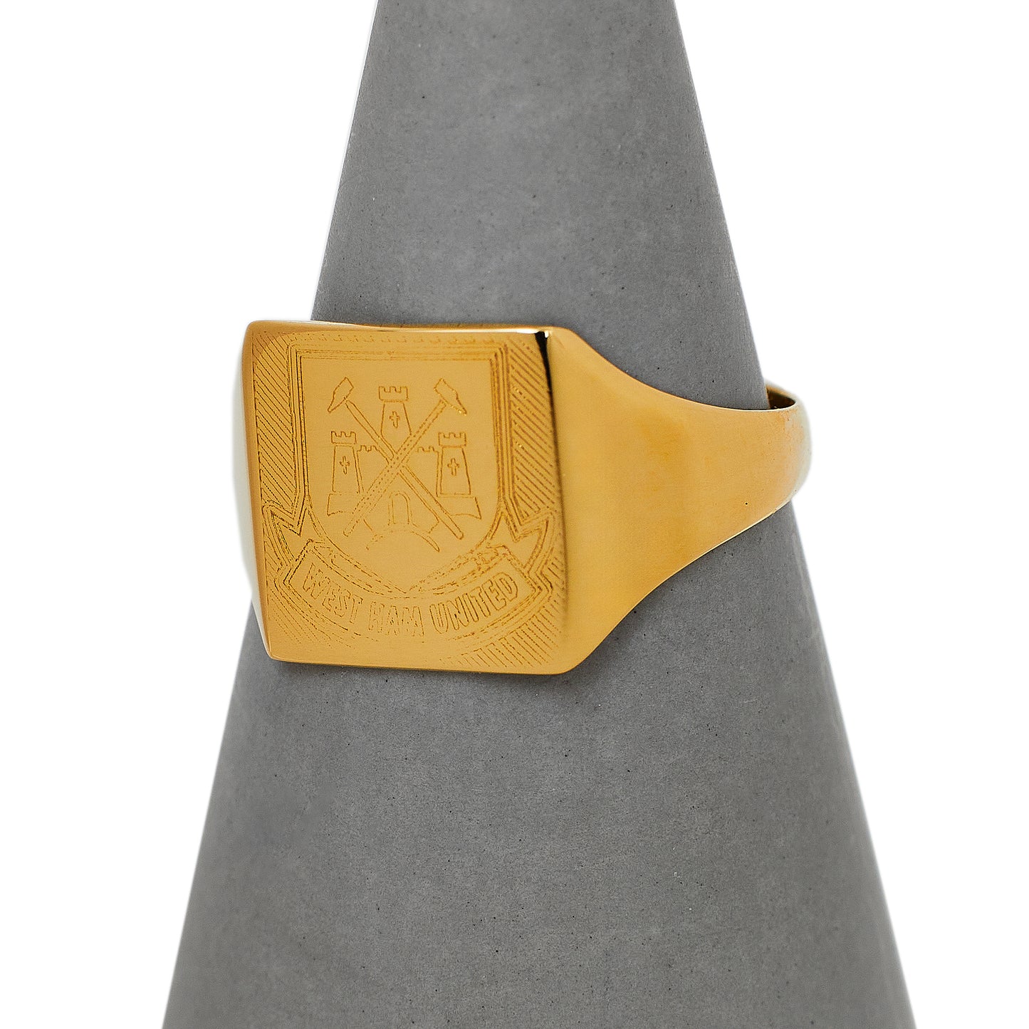 Pre-Owned 9ct Gold West Ham Utd Shield Signet Ring Size M