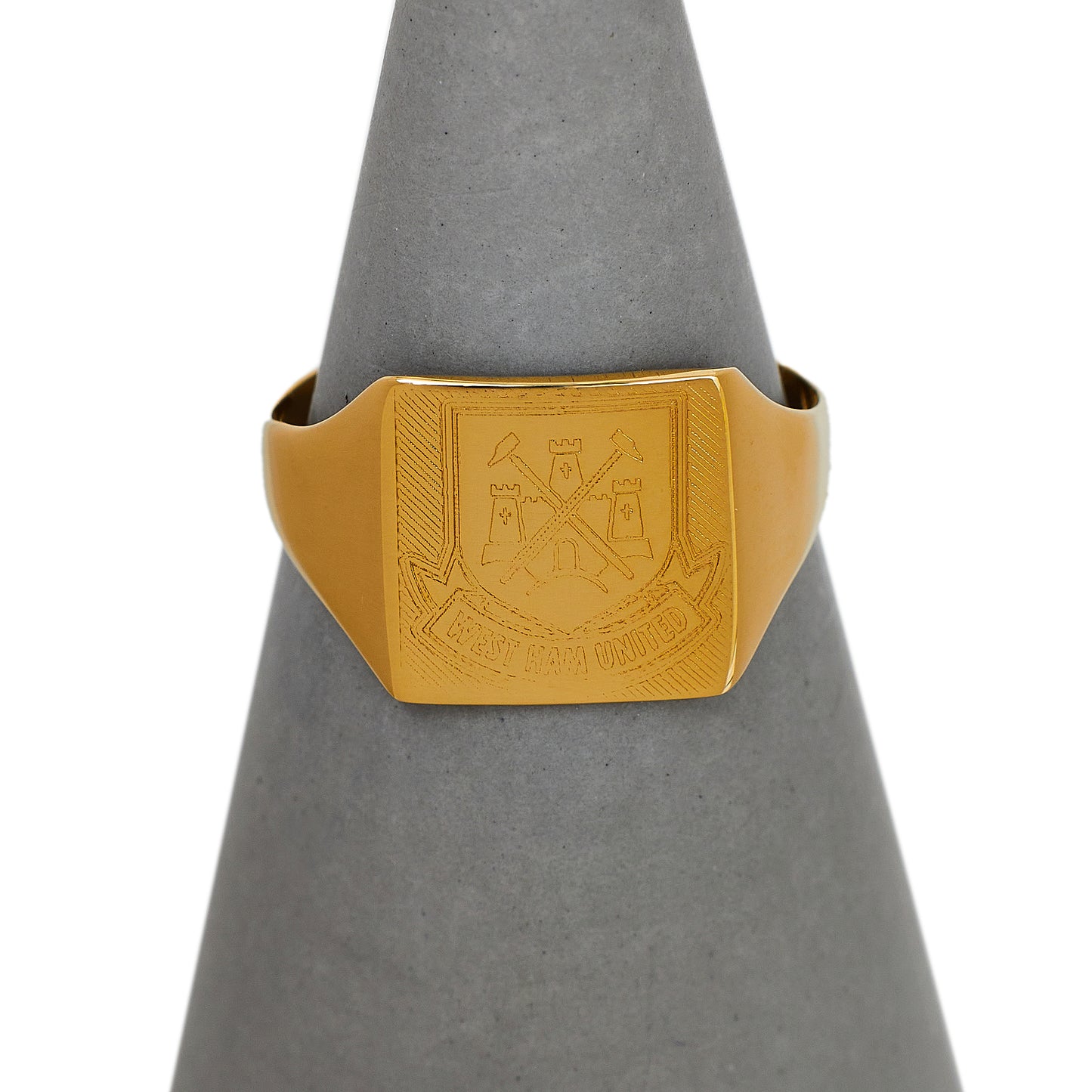 Pre-Owned 9ct Gold West Ham Utd Shield Signet Ring Size M