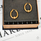 Pre-Owned 9ct Gold Ball Bottom Oval Creole Hoop Earrings