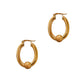 Pre-Owned 9ct Gold Ball Bottom Oval Creole Hoop Earrings