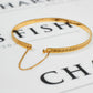 Pre-Owned 9ct Gold Greek Key Design Bangle