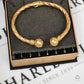 Pre-Owned 9ct Gold Twist Hinged Torque Bangle 69mm x 60mm