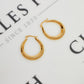 Pre-Owned 9ct Gold High Polish Creole Hoop Earrings