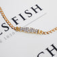 Pre-Owned 9ct Gold & CZ MUM Curb Chain Bracelet