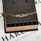 Pre-Owned 9ct Gold & CZ MUM Curb Chain Bracelet