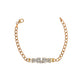 Pre-Owned 9ct Gold & CZ MUM Curb Chain Bracelet