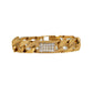Pre-Owned 9ct Gold CZ Curb Bracelet 8 Inch