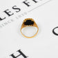 Pre-Owned 9ct Gold Rectangular Onyx Signet Ring Size R