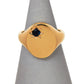 Pre-Owned 9ct Gold & Sapphire High-Polish Signet Ring Size N