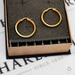 Pre-Owned 9ct Gold Greek Key Creole Hoop Earrings