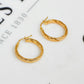 Pre-Owned 9ct Gold Hollow Twist Design Creole Hoop Earrings