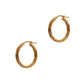 Pre-Owned 9ct Gold Hollow Twist Design Creole Hoop Earrings