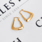Pre-Owned 9ct Gold Triangle Creole Earrings