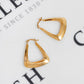 Pre-Owned 9ct Gold Triangle Creole Earrings