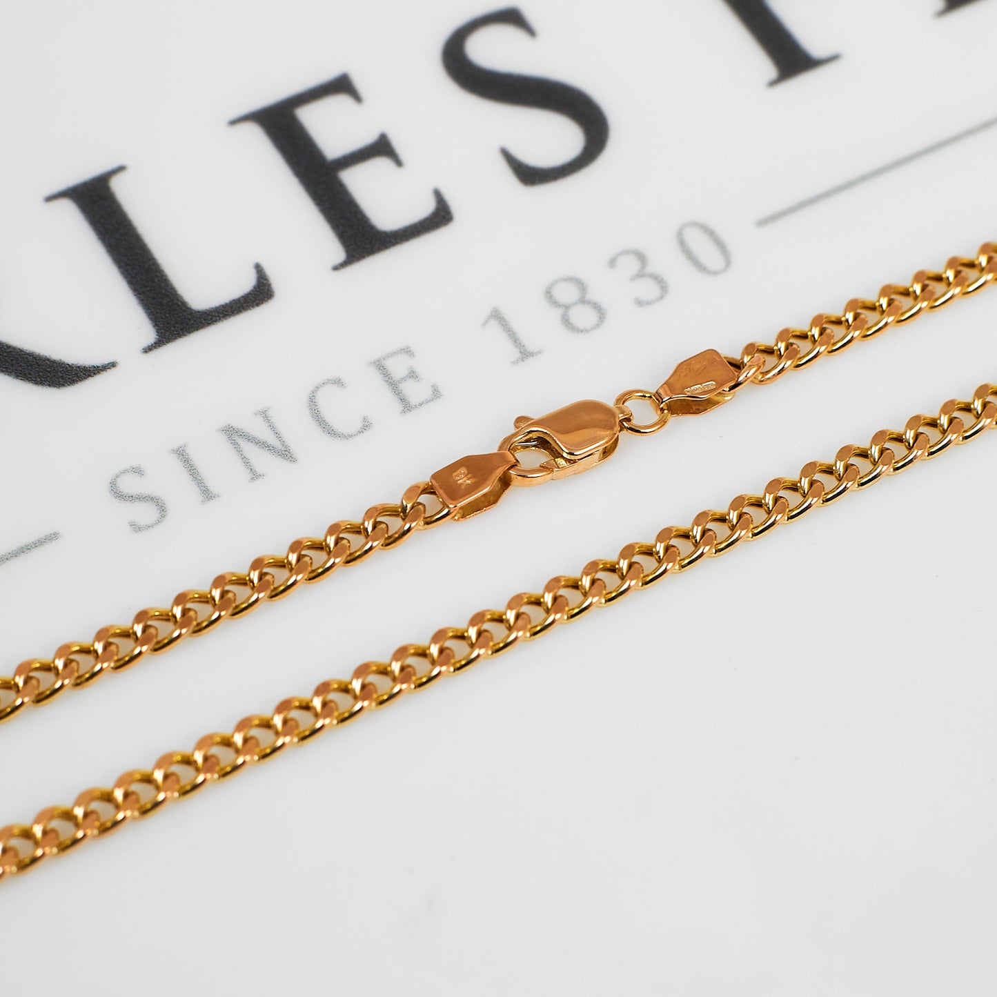 Pre-Owned 9ct Gold Hollow Curb Chain Necklace 20 Inch