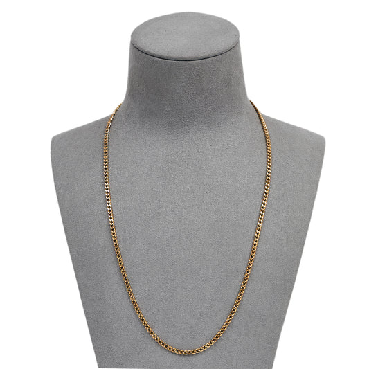 Pre-Owned 9ct Gold Hollow Curb Chain Necklace 20 Inch