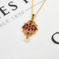 Pre-Owned 9ct Glass Filled Ruby & Cultured Pearl Necklace