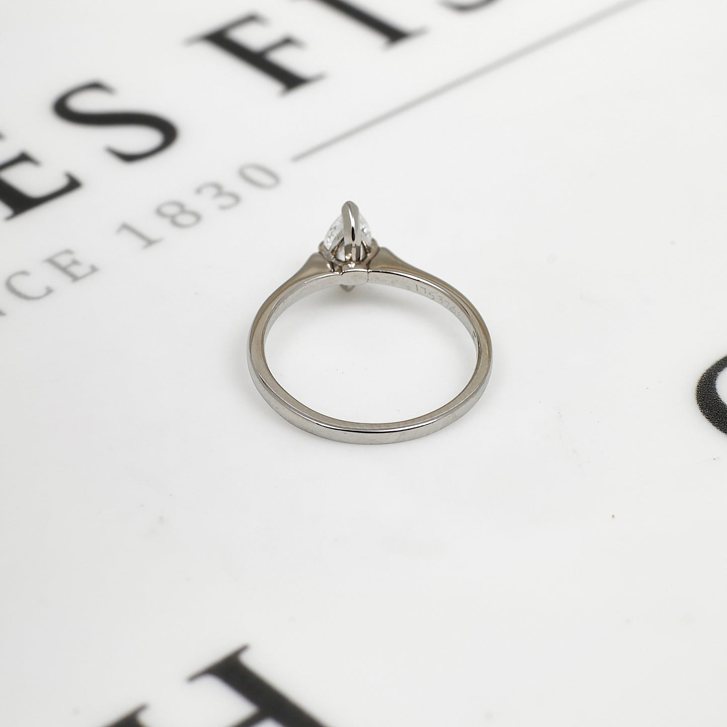 Pre-Owned Platinum Marquise Cut Diamond Ring Size L