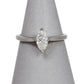 Pre-Owned Platinum Marquise Cut Diamond Ring Size L