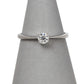 Pre-Owned 9ct White Gold & Diamond Solitaire Ring Size P.5