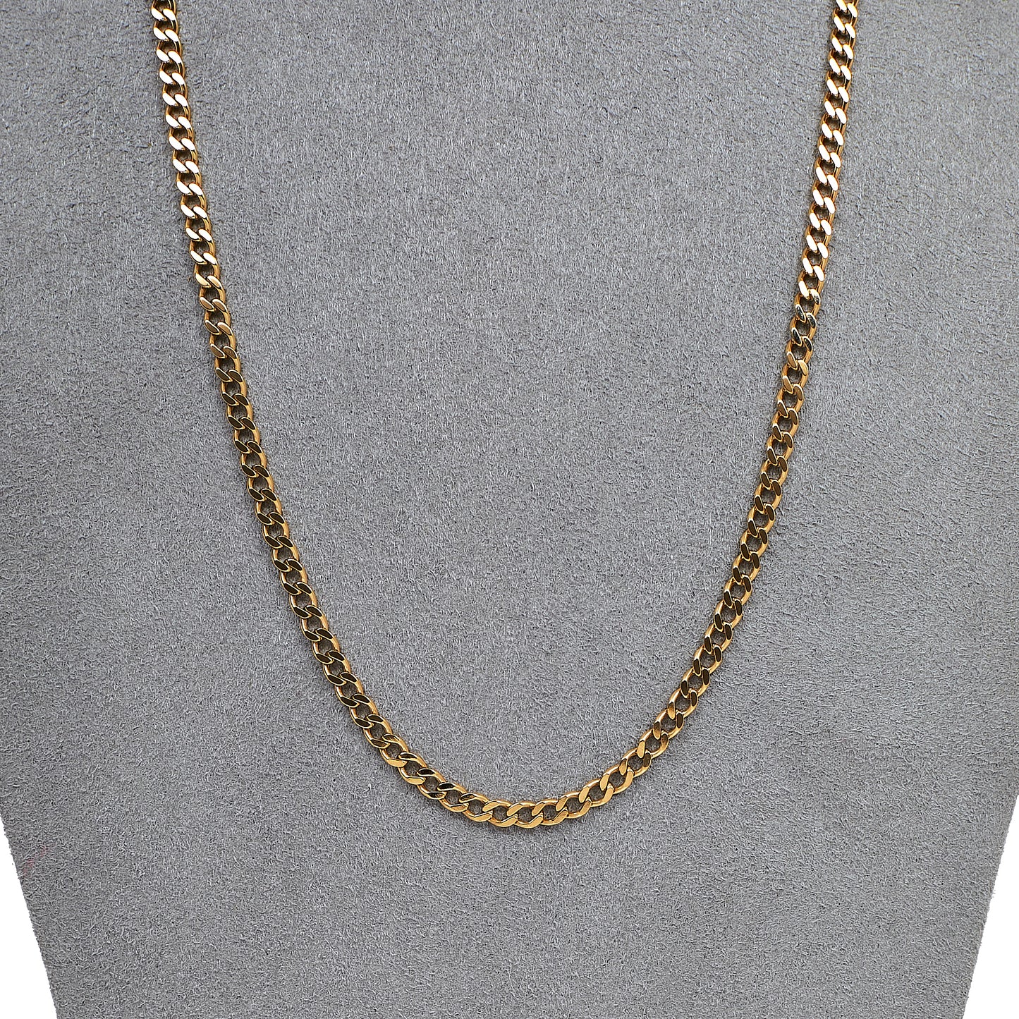 Pre-Owned 9ct Gold Hollow Curb Chain Necklace 18 Inch