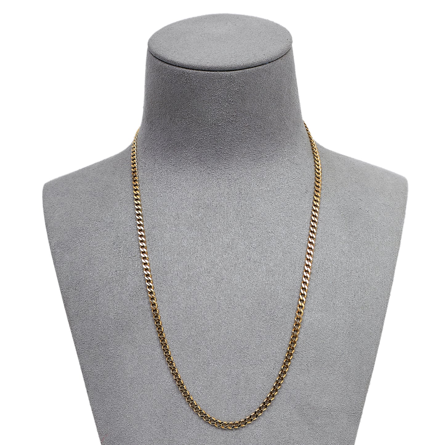 Pre-Owned 9ct Gold Hollow Curb Chain Necklace 18 Inch