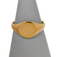 Pre-Owned 9ct Gold High-Polish Round Signet Ring Size W