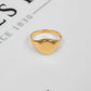 Pre-Owned 9ct Gold High-Polish Round Signet Ring Size N.5