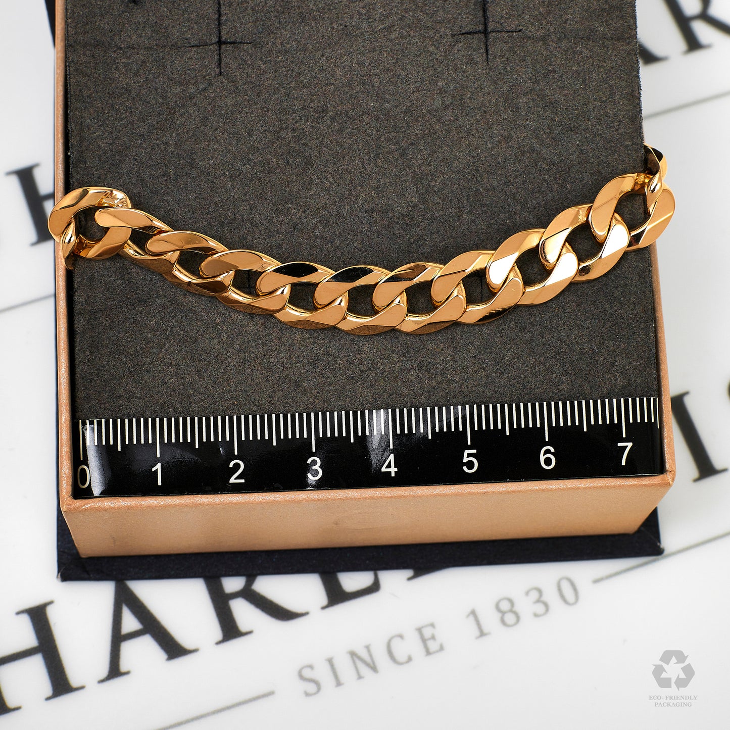 Pre-Owned 9ct Gold Curb Chain Bracelet 8.5 Inch