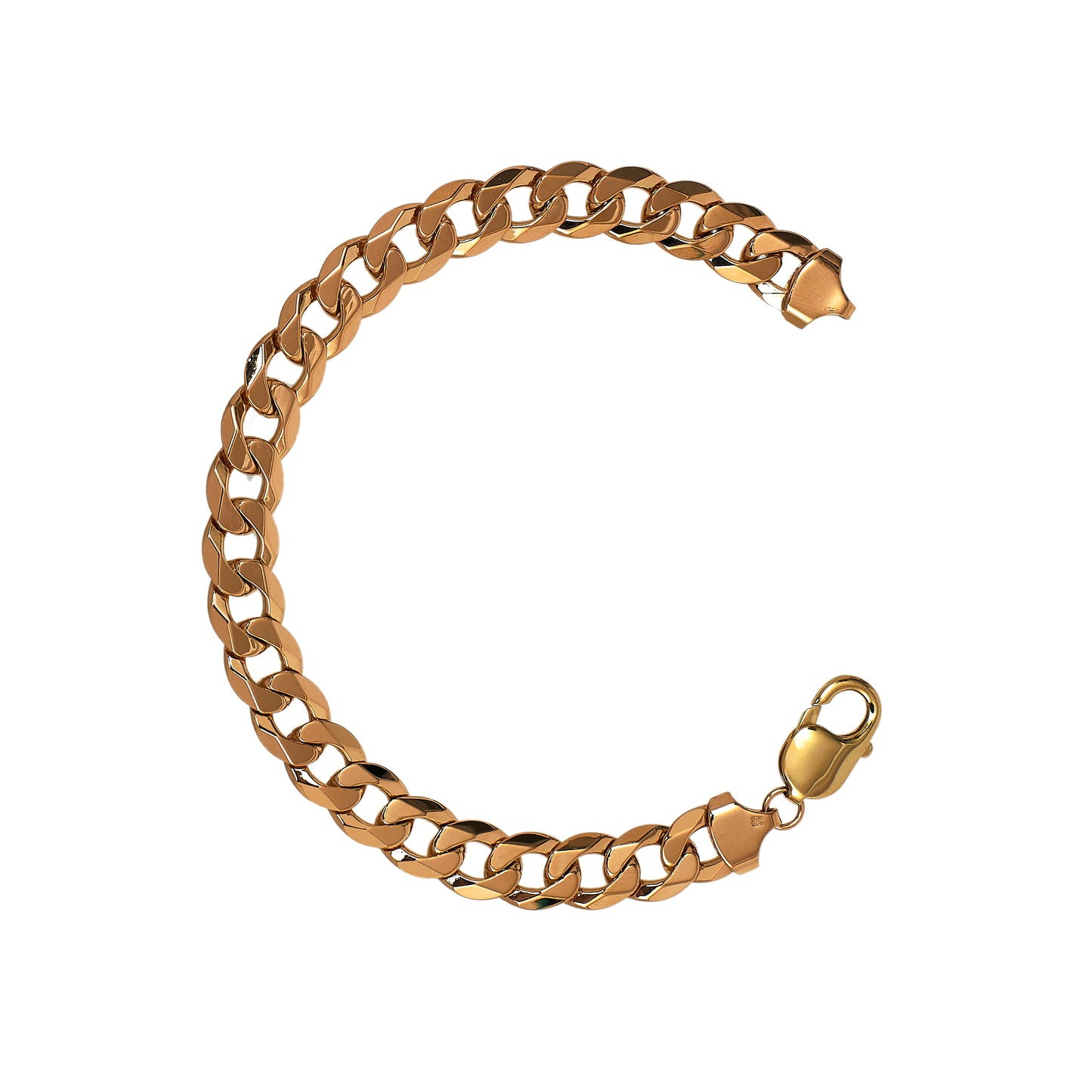 Pre-Owned 9ct Gold Curb Chain Bracelet 8.5 Inch