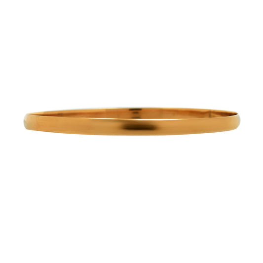 Pre-Owned 18ct Gold High Polish Solid Bangle