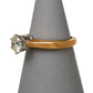 Pre-Owned 14ct 2 Tone Gold Solitaire Diamond Ring Size M