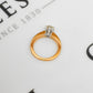 Pre-Owned 14ct 2 Tone Gold Solitaire Diamond Ring Size M