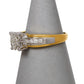 Pre-Owned 18ct Gold & 4 Princess Cut Diamond Ring Size Q