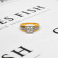 Pre-Owned 18ct Gold & 4 Princess Cut Diamond Ring Size Q