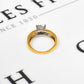 Pre-Owned 18ct Gold & 4 Princess Cut Diamond Ring Size Q