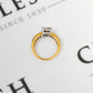 Pre-Owned 18ct Gold & 4 Princess Cut Diamond Ring Size Q