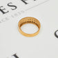Pre-Owned 9ct Gold 2 Row Diamond Band Ring Size R