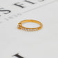 Pre-Owned 18ct Gold Pear Cut Diamond Shoulder Set Ring