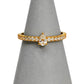 Pre-Owned 18ct Gold Pear Cut Diamond Shoulder Set Ring