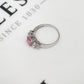 Pre-Owned 9ct White Gold Pink & White CZ Dress Ring Size L